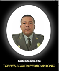 Fotografía del Señor Si. Torres Acosta Pedro Antonio quien falleció en cumplimiento de su deber.