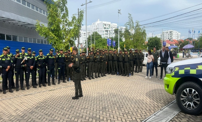 La Policía Metropolitana de Montería desplegó 300 uniformados para proteger a delegaciones y espectadores en la inauguración de los VII Juegos Deportivos Escolares Centroamericanos y del Caribe.