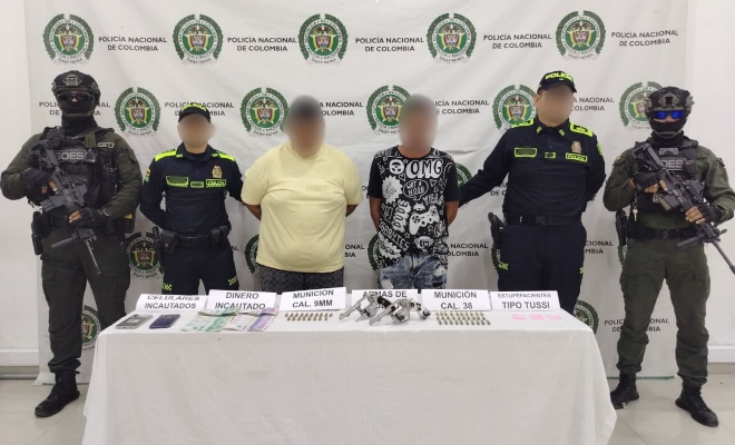 Capturados dos integrantes del Clan del Golfo en Montería durante operativo de allanamiento