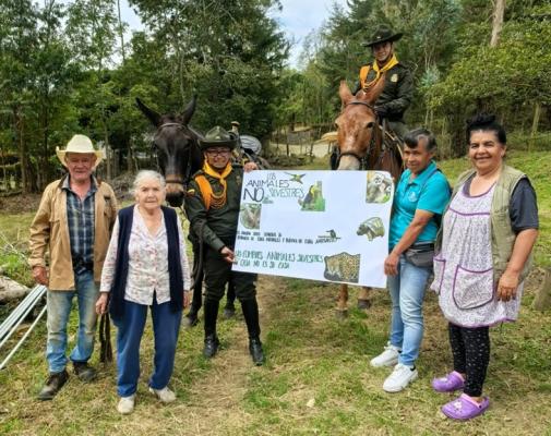 Campaña de sensibilización y educación ciudadana contra el tráfico de fauna silvestre en Guateque (Boyacá)