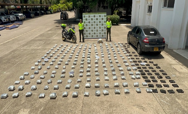 se logró la incautación de más de 140 kilogramos