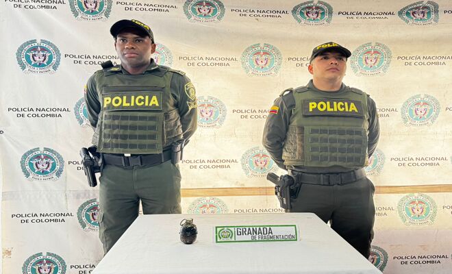 Durante los operativos se logró la incautación de una granada de fragmentación