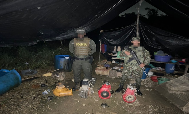 Intervenci&oacute;n de 12 minas ilegales en Choc&oacute;