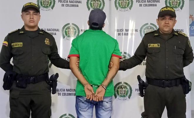 La Policía Nacional capturó un hombre mediante orden judicial por el delito de porte de armas de fuego