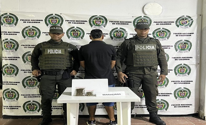 En el municipio de La Esperanza, se realizó la captura de un ciudadano de 25 años de edad, que tenía en su poder aproximadamente 50 gramos de marihuana