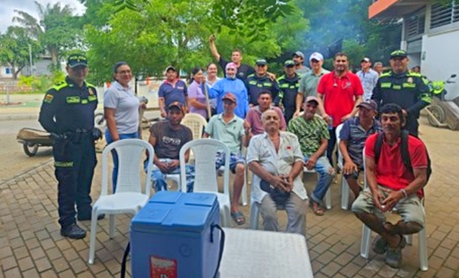 Polic&iacute;a Comunitaria y entidades de salud fortalecen el acompa&ntilde;amiento social en Ci&eacute;naga de Oro