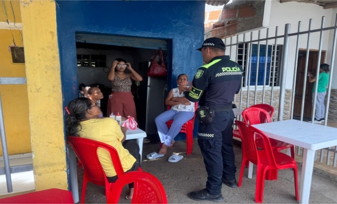 La Patrulla Púrpura de la Policía Metropolitana San Jerónimo de Montería desarrolló una jornada de sensibilización