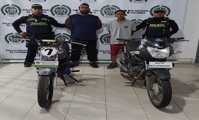en el operativo se recuperó una motocicleta hurtada