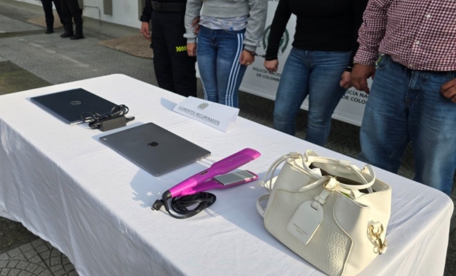 Elementos robados en Manizales