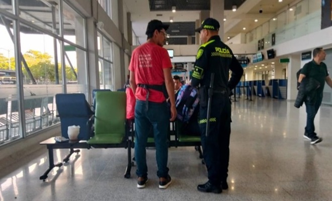 En el aeropuerto de Monter&iacute;a 