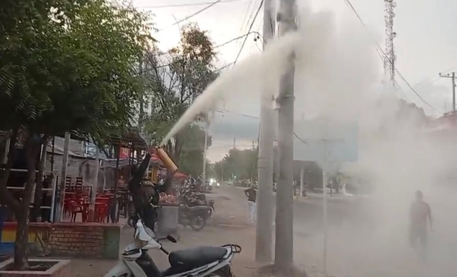 Policías controlaron incendio