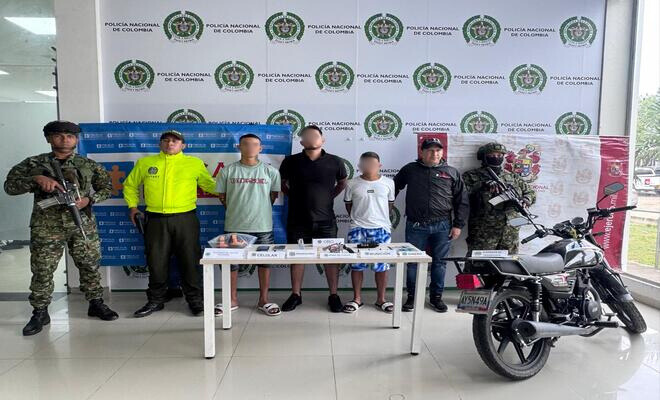 Operativo de la seccional de investigación criminal con tres capturados y elementos incautados.