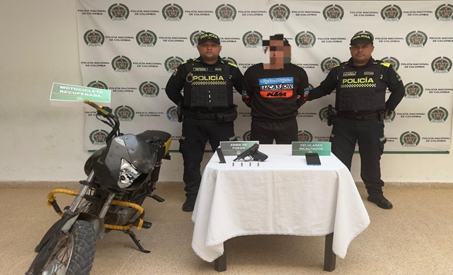 Capturado con arma de fuego