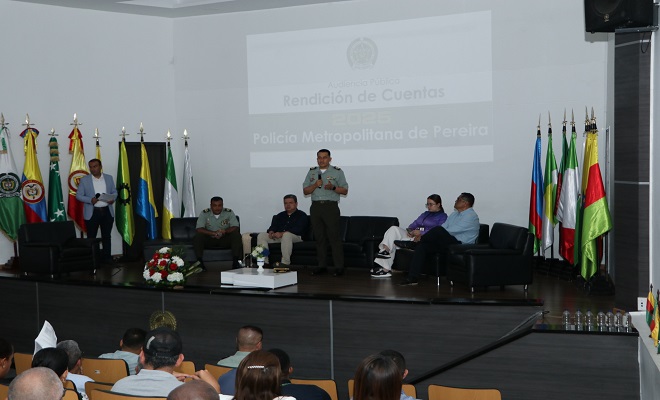 Comandante Metropolitana de Pereira expone en rendición de cuentas vigencia 2025