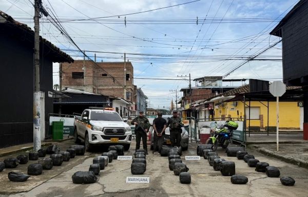 La Policía incauta 265 kilos de marihuana en la vía Florida - Cali
