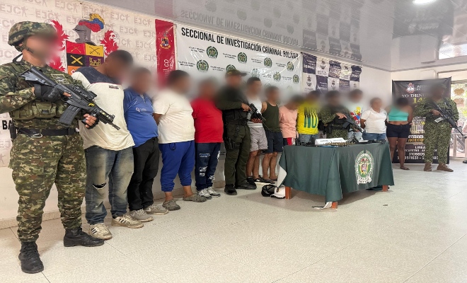 Caen 11 integrantes del Clan del Golfo en operación Agamenón en el sur de Bolívar
