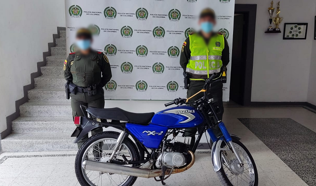 En menos de 24 horas logramos la recuperación de una motocicleta