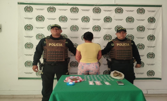 Elementos incautados, un total 35 dosis de base de coca