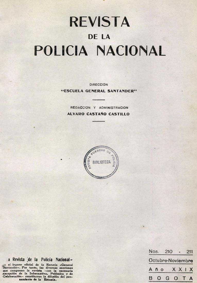 Portada de la Revista de la Polic&iacute;a