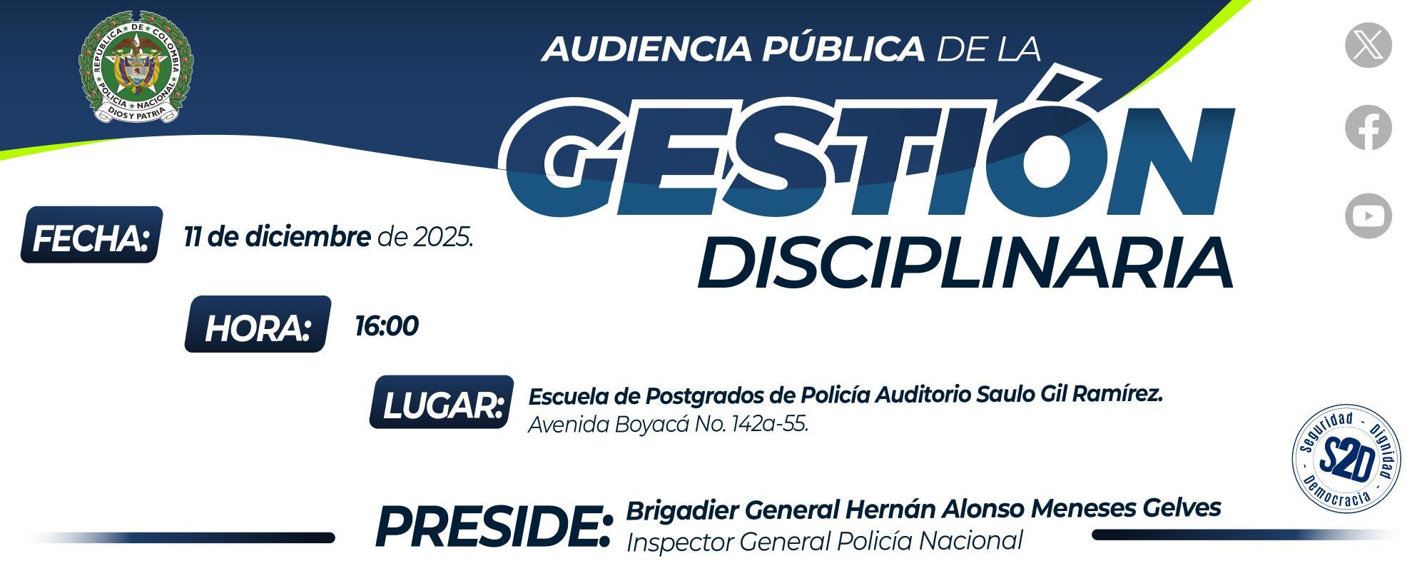 Audiencia Publica de la Gesti&oacute;n Disciplinaria INGER