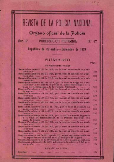 Portada de la Revista de la Policía