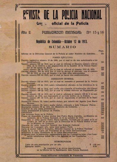 Portada de la Revista de la Policía