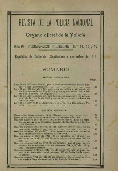Portada de la Revista de la Policía