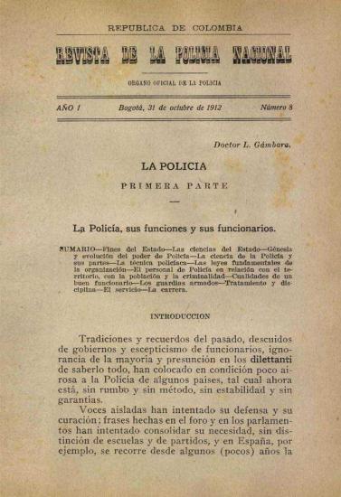 Portada de la Revista de la Policía